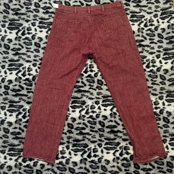 Levi's Men's Maroon Relaxed Straight Jeans - Picture 5 of 6